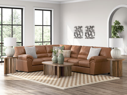 Cape Furniture Outlet - Ashley Furniture - WillowBend Sectional - LAF 3-Piece Sectional / Caramel - PC27704S4