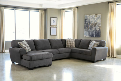 Cape Furniture Outlet - Ashley Furniture - Ambee Sectional - RAF 3-Piece Sectional with Chaise / Slate - 28620S1