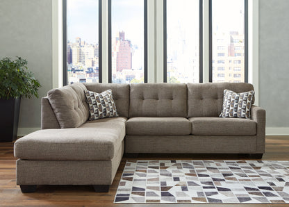 Cape Furniture Outlet - Ashley Furniture - Mahoney Sectional - RAF 2-Piece Sectional with Chaise / Chocolate - 31005S1
