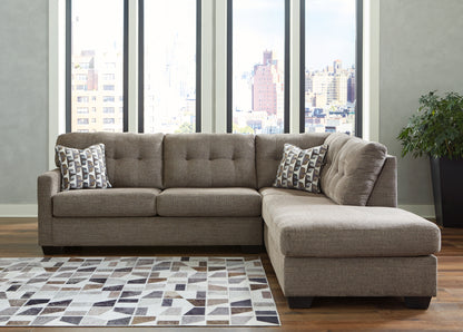 Cape Furniture Outlet - Ashley Furniture - Mahoney Sectional - LAF 2-Piece Sectional with Chaise / Chocolate - 31005S2
