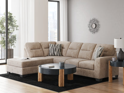 Cape Furniture Outlet - Ashley Furniture - Olten Sectional - RAF 2-Piece Sectional with Chaise / Mocha - 31304S1