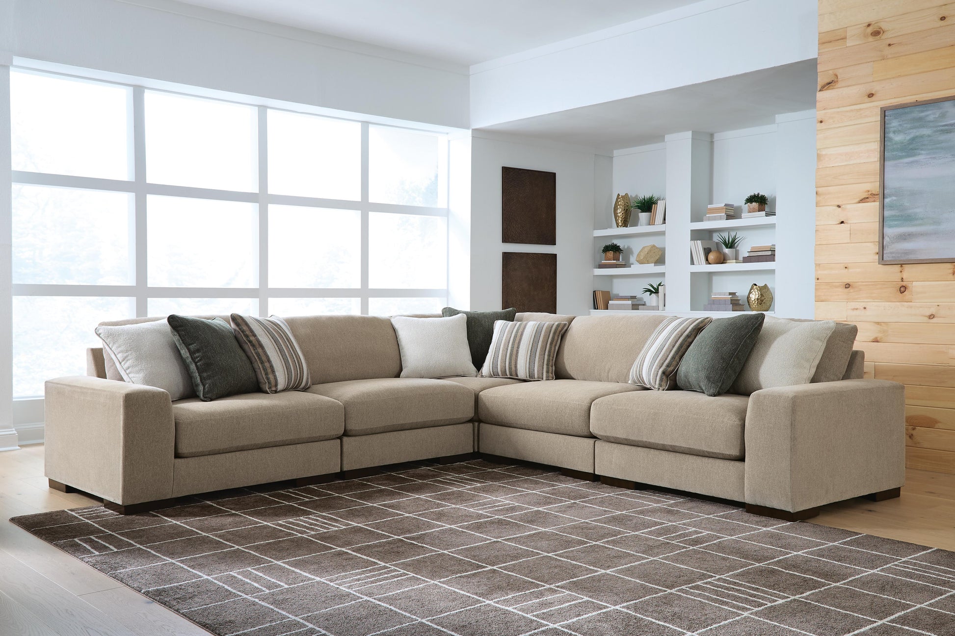 Cape Furniture Outlet - Ashley Furniture - Linenhause Sectional - RAF 5-Piece Sectional - 31803S17