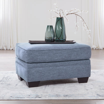 Cape Furniture Outlet - Ashley Furniture - Carissa Manor Living Room - Ottoman / Denim - 3260414