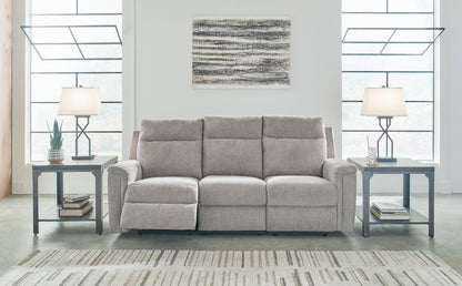 Cape Furniture Outlet - Ashley Furniture - Barnsana Living Room - Reclining Power Sofa / Ash - 3320187