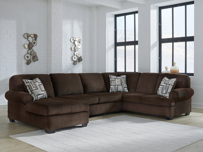 Cape Furniture Outlet - Ashley Furniture - Kimlee Sectional - RAF 3-Piece Sectional with Chaise / Chocolate - PC35603S1