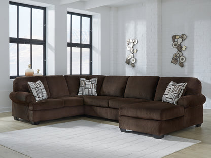 Cape Furniture Outlet - Ashley Furniture - Kimlee Sectional - LAF 3-Piece Sectional with Chaise / Chocolate - PC35603S2