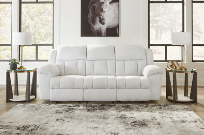 Cape Furniture Outlet - Ashley Furniture - Frohn Living Room - Reclining Sofa / Snow - 3740588