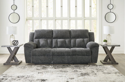 Cape Furniture Outlet - Ashley Furniture - Frohn Living Room - Reclining Sofa / Graphite - 3740688