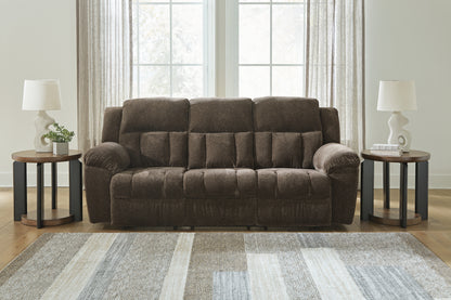 Cape Furniture Outlet - Ashley Furniture - Frohn Living Room - Reclining Sofa / Chocolate - 3740788