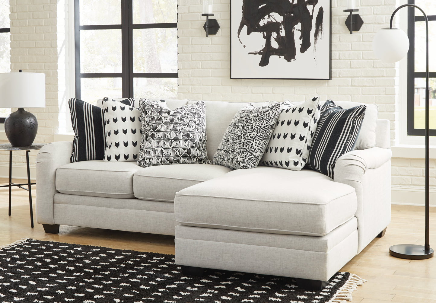 Cape Furniture Outlet - Ashley Furniture - Huntsworth Sectional - RAF 5-Piece Sectional with Chaise / Dove Gray - 39702S6