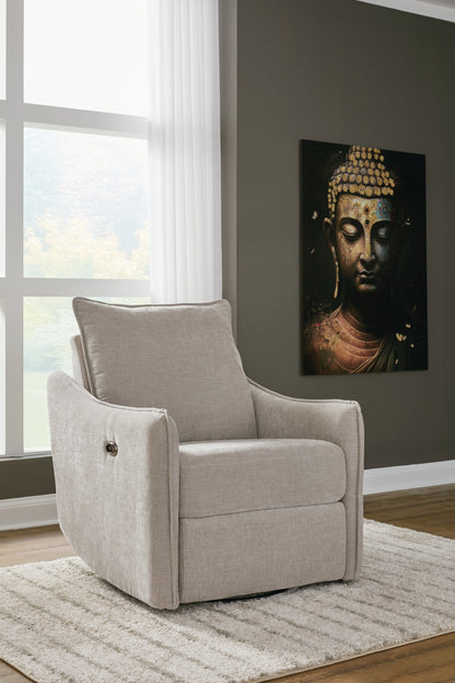 Cape Furniture Outlet - Ashley Furniture - McBurg Living Room - Swivel Power Recliner / Taupe - 4480228