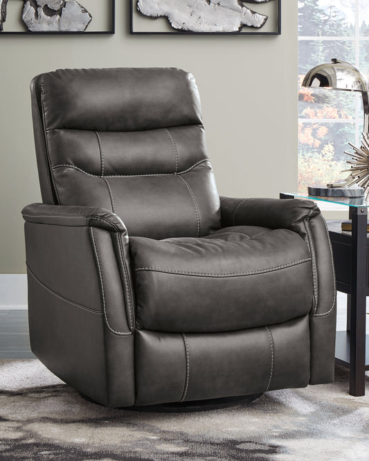 Cape Furniture Outlet - Ashley Furniture - Riptyme Living Room - Swivel Glider Recliner / Quarry - 4640261