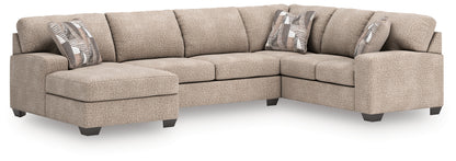 Cape Furniture Outlet - Ashley Furniture - Newellen Sectional - RAF 3-Piece Sectional with Chaise / Hemp - 48404S1