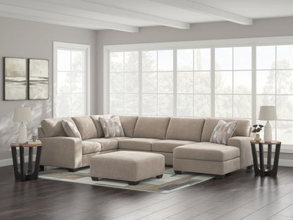 Cape Furniture Outlet - Ashley Furniture - Newellen Sectional - LAF 3-Piece Sectional with Chaise / Hemp - 48404S2