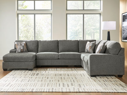 Cape Furniture Outlet - Ashley Furniture - Revenna Sectional - RAF 3-Piece Sleeper Sectional with Chaise / Greystone - PC48405S5