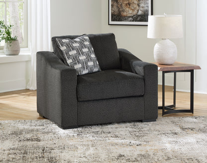 Cape Furniture Outlet - Ashley Furniture - Wryenlynn Living Room - Chair and a Half / Onyx - 4940523