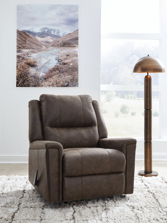Cape Furniture Outlet - Ashley Furniture - Lixtowel Living Room - Rocker Recliner / Walnut - PC5300425