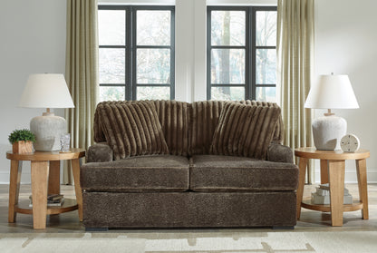 Cape Furniture Outlet - Ashley Furniture - Aylesworth Living Room - Loveseat / Chocolate - 5370235