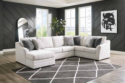 Cape Furniture Outlet - Ashley Furniture - Koralynn Sectional - RAF 3-Piece Sectional with Chaise / Stone - 54102S1