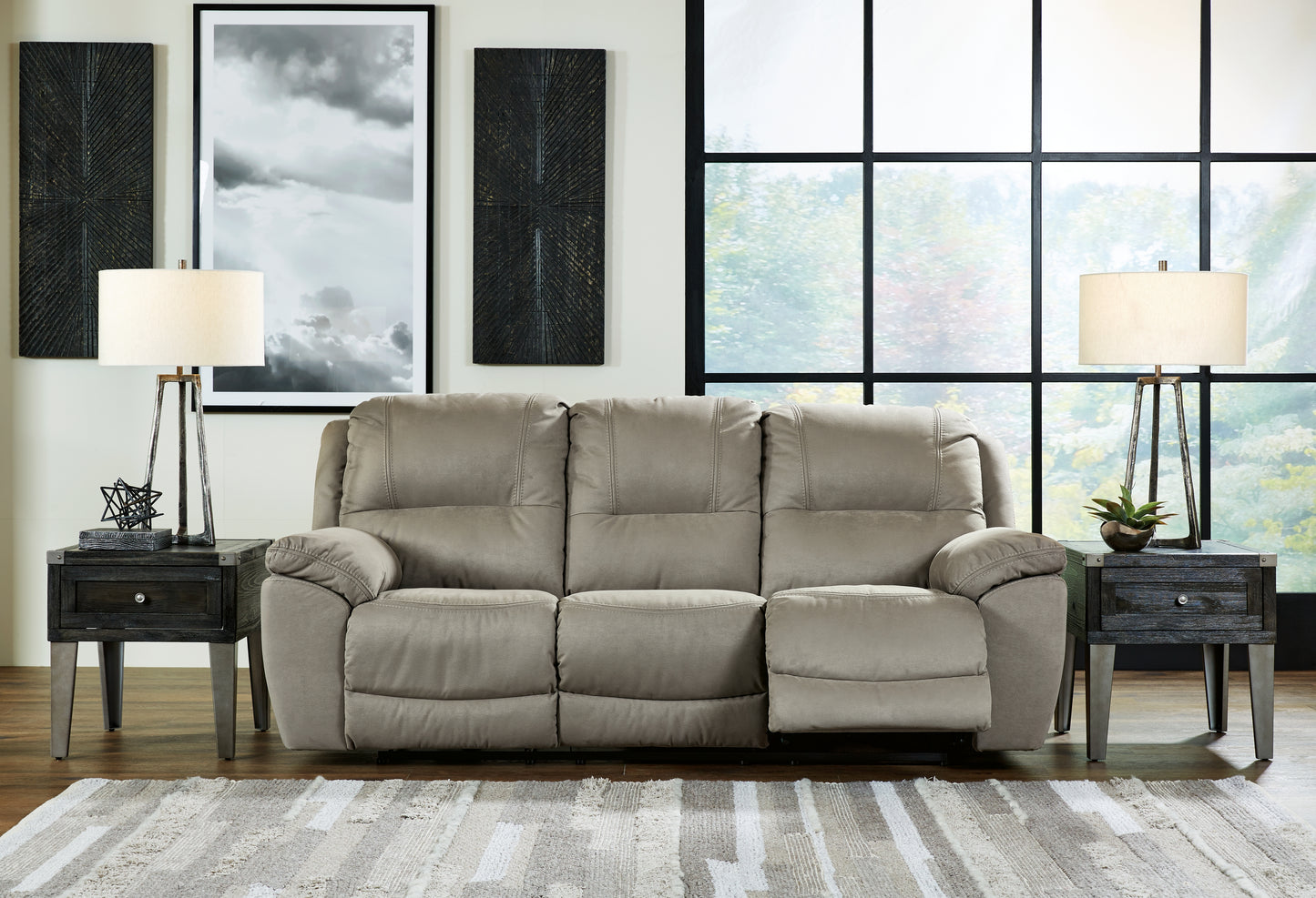 Cape Furniture Outlet - Ashley Furniture - Next-Gen Gaucho Living Room - Reclining Sofa / Putty - 5420388