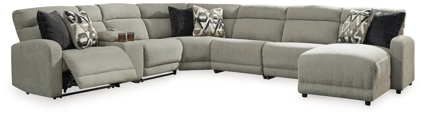 Cape Furniture Outlet - Ashley Furniture - Colleyville Sectional - 7-Piece Power Reclining Sectional with Chaise / Stone - 54405S32