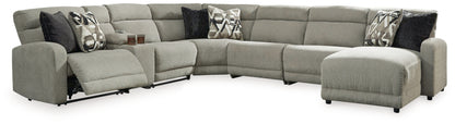 Cape Furniture Outlet - Ashley Furniture - Colleyville Sectional - 7-Piece Power Reclining Sectional with Chaise / Stone - 54405S32