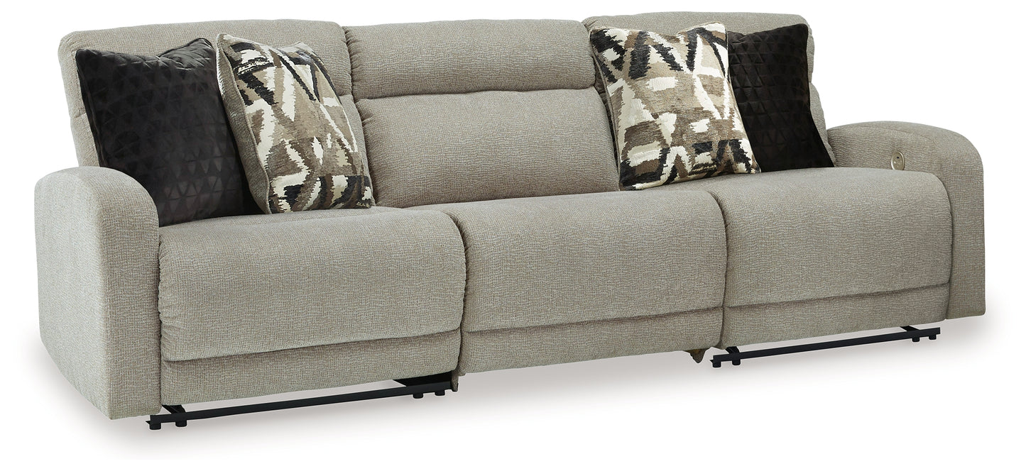 Cape Furniture Outlet - Ashley Furniture - Colleyville Sectional - 3-Piece Power Reclining Sectional Sofa / Stone - 54405S8