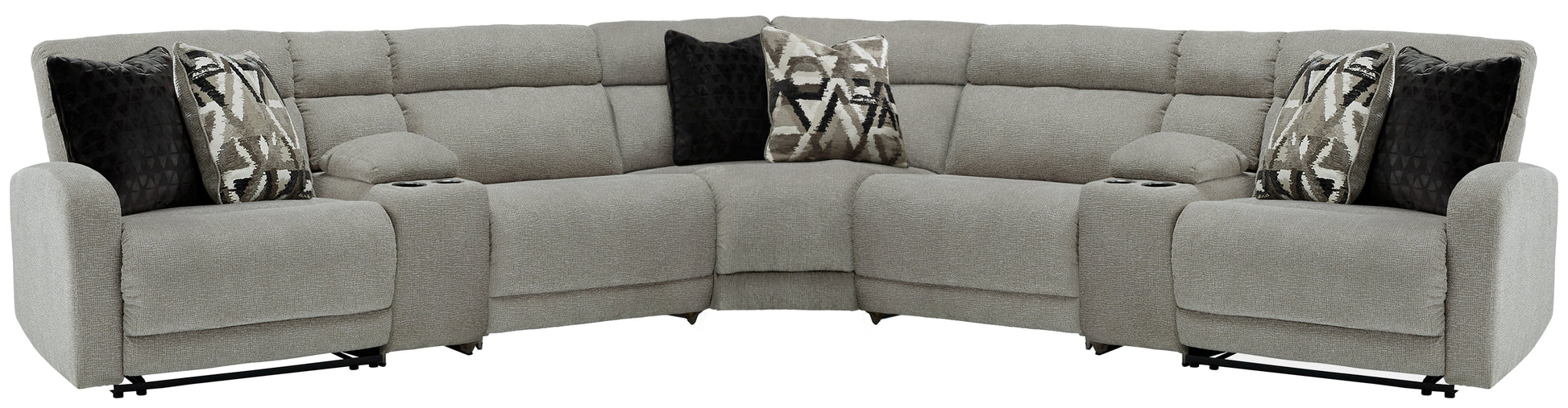 Cape Furniture Outlet - Ashley Furniture - Colleyville Sectional - 7-Piece Power Reclining Sectional with Chaise / Stone - 54405S32