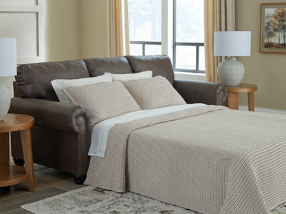 Cape Furniture Outlet - Ashley Furniture - Roxmere Living Room - Queen Sofa Sleeper / Umber - 5550339