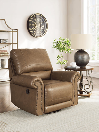 Cape Furniture Outlet - Ashley Furniture - Chasemore Living Room - Swivel Glider Recliner / Earth - PC5590261