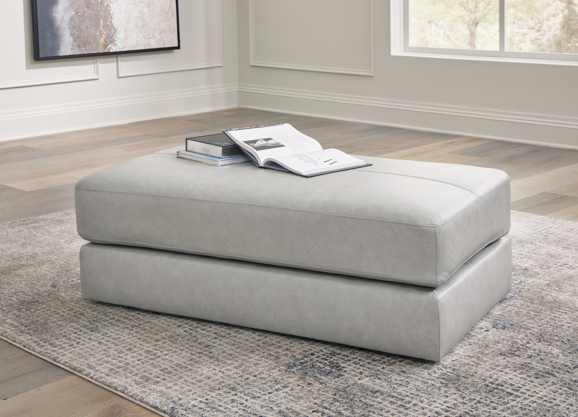 Cape Furniture Outlet - Ashley Furniture - Amiata Living Room - Oversized Accent Ottoman / Glacier - 5740408