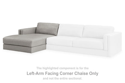 Cape Furniture Outlet - Ashley Furniture - Amiata Sectional - LAF Corner Chaise / Glacier - 5740416