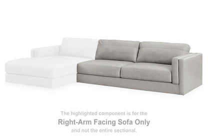 Cape Furniture Outlet - Ashley Furniture - Amiata Sectional - RAF Sofa / Glacier - 5740467