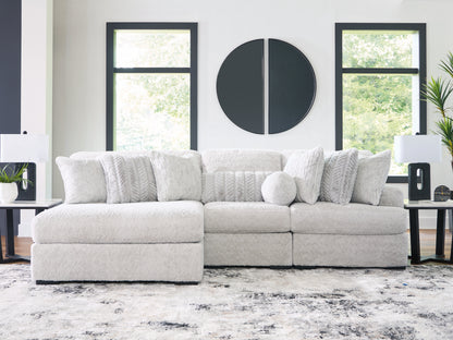 Cape Furniture Outlet - Ashley Furniture - Cuddle Plush Sectional - 3-Piece Sectional with Chaise / Arctic - PC59106S7