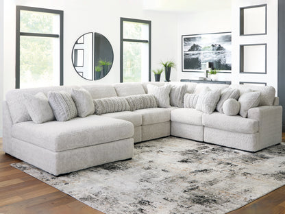 Cape Furniture Outlet - Ashley Furniture - Cuddle Plush Sectional - 6-Piece Sectional with Chaise / Arctic - PC59106S8