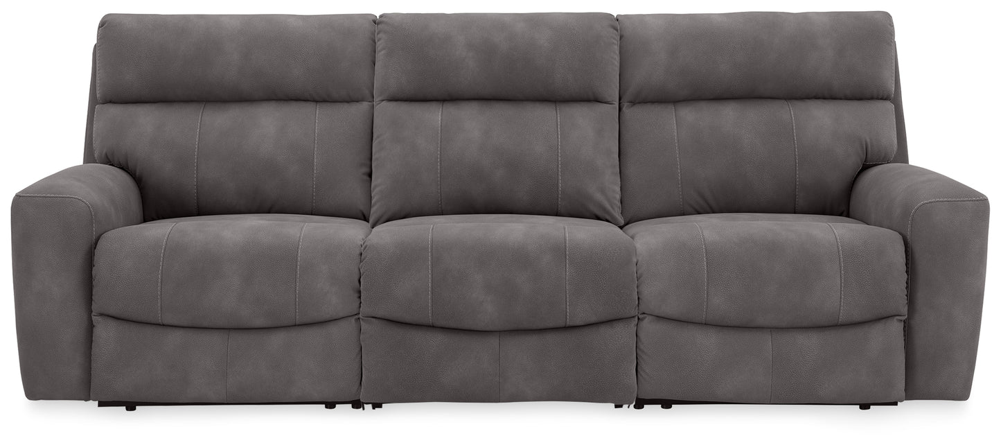 Cape Furniture Outlet - Ashley Furniture - Next-Gen DuraPella Sectional - 3-Piece Power Reclining Sectional / Slate - 61003S9