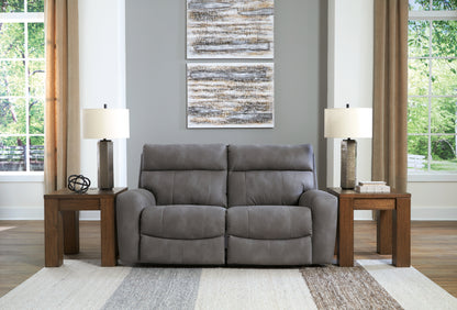 Cape Furniture Outlet - Ashley Furniture - Next-Gen DuraPella Sectional - 2-Piece Power Reclining Sectional Loveseat / Slate - 61003S1