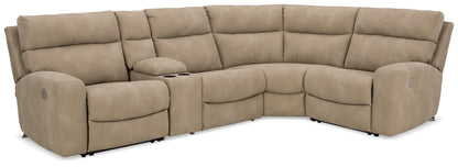 Cape Furniture Outlet - Ashley Furniture - Next-Gen DuraPella Sectional - 5-Piece Power Reclining Sectional / Sand - 61004S5