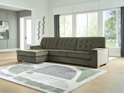 Cape Furniture Outlet - Ashley Furniture - Caspian-Town Sectional - RAF 2-Piece Sectional with Chaise / Olive - PC61702S1