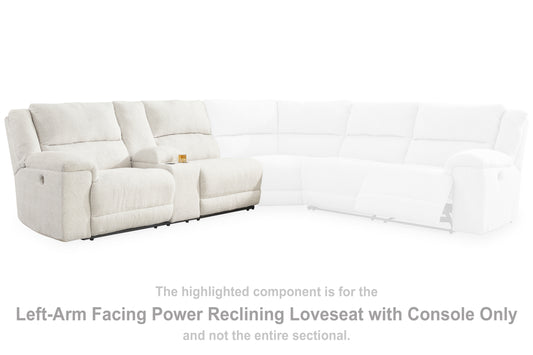 Cape Furniture Outlet - Ashley Furniture - Keensburg Sectional - RAF Reclining Power Loveseat / Linen - 6180775