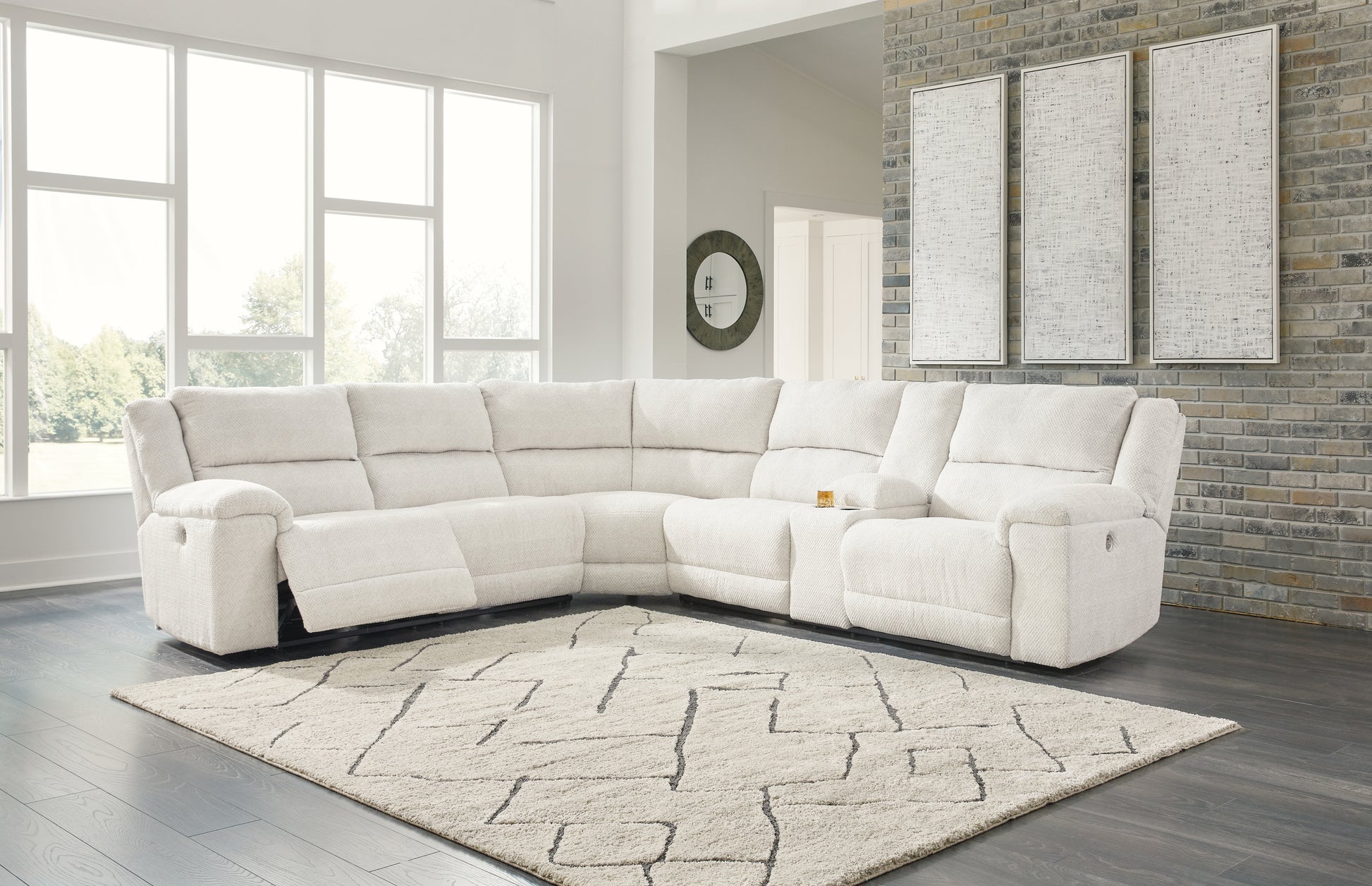 Cape Furniture Outlet - Ashley Furniture - Keensburg Sectional - 3-Piece Power Reclining Sectional / Linen - 61807S2