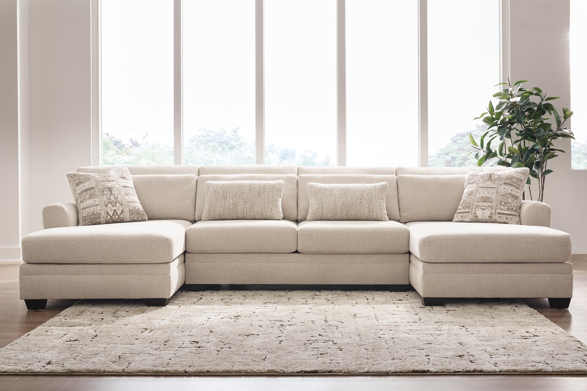 Cape Furniture Outlet - Ashley Furniture - Mandi Point Sectional - RAF 3-Piece Double Chaise Sectional - 62606S7