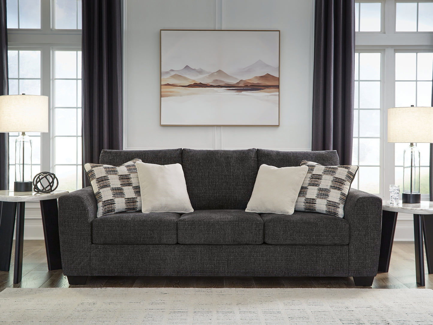 Cape Furniture Outlet - Ashley Furniture - Loreo Living Room - Sofa / Ebony - 6310138