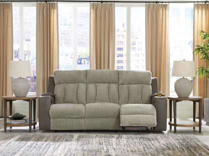Cape Furniture Outlet - Ashley Furniture - WhipLash Living Room - PWR REC Sofa with ADJ Headrest / Sisal - PC6320415