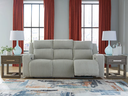 Cape Furniture Outlet - Ashley Furniture - Forest Lake Living Room - PWR REC Sofa with ADJ Headrest / Black - PC6420215