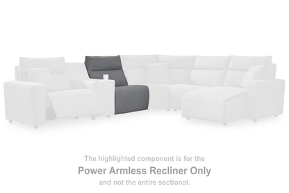 Cape Furniture Outlet - Ashley Furniture - ModMax II Sectional - PWR Armless REC w/ADJ Headrest / Salt and Pepper - 6590631