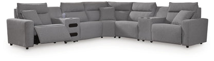Cape Furniture Outlet - Ashley Furniture - Modmax II 7-Piece Power Reclining Sectional with Audio Consoles - 7-Piece Power Reclining Sectional with Audio Consoles - 65906S48