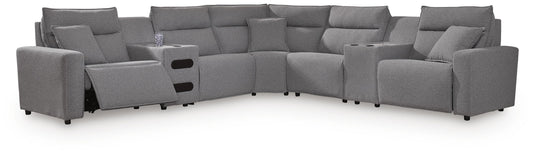 Cape Furniture Outlet - Ashley Furniture - Modmax II 7-Piece Power Reclining Sectional with Audio Consoles - 7-Piece Power Reclining Sectional with Audio Consoles - 65906S48