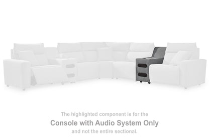 Cape Furniture Outlet - Ashley Furniture - ModMax II Sectional - Console with Audio System / Salt and Pepper - 6590660
