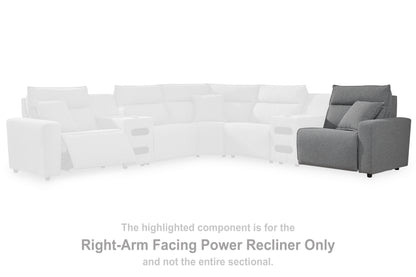 Cape Furniture Outlet - Ashley Furniture - ModMax II Sectional - RAF Zero Wall Power Recliner / Salt and Pepper - 6590662